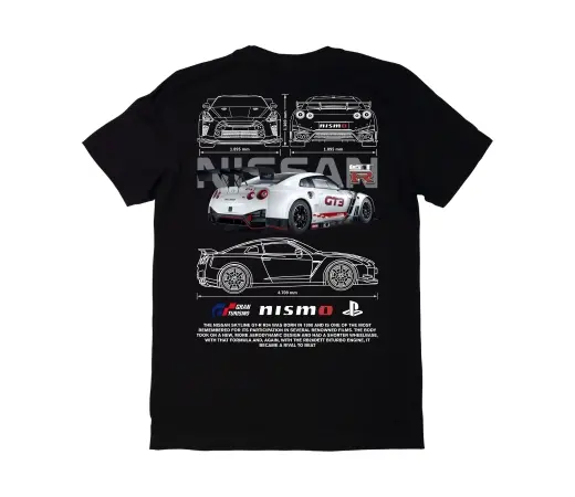 Camiseta Urban Style. NISMO en blanco y negro