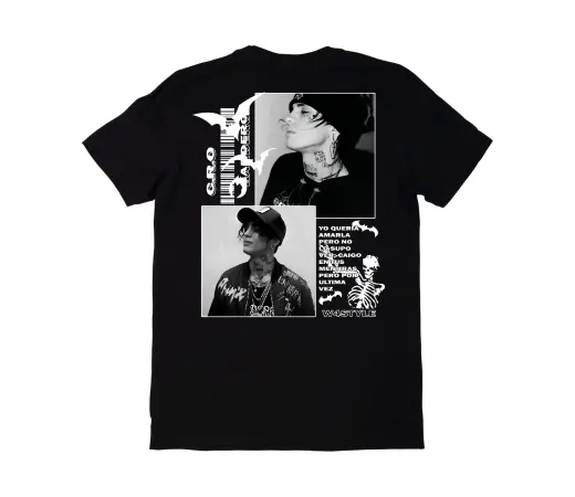 Camiseta Urban Style. C.R.O en blanco y negro