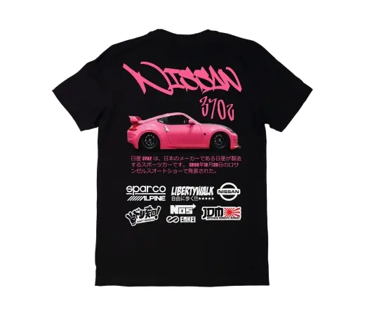 Camiseta Urban Style. NISSAN 370 en negro