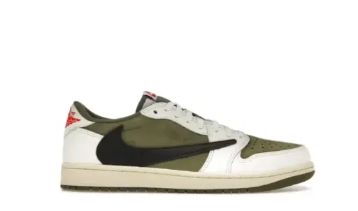 Jordan 1 Retro Low OG SP Travis Scott en verde oliva medio