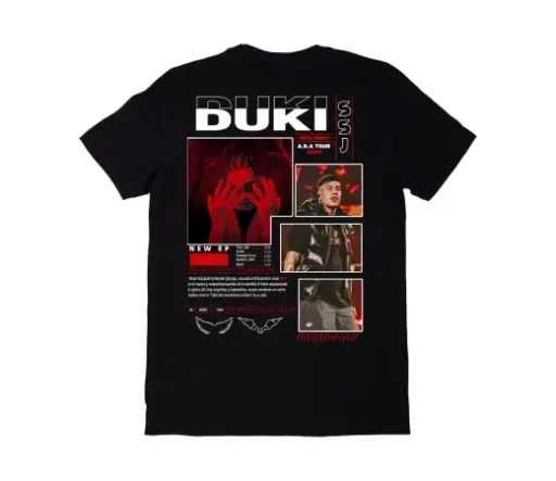 Camiseta Urban Style. DUKI en blanco y negro