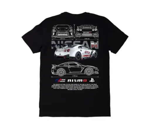 Camiseta Urban Style. NISMO en blanco y negro