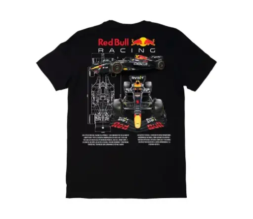 Camiseta Urban Style. RED BULL F1 en negro