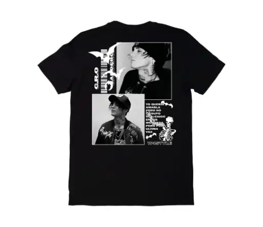 Camiseta Urban Style. C.R.O en blanco y negro