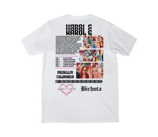 Camiseta Urban Style. KAROL G en blanco