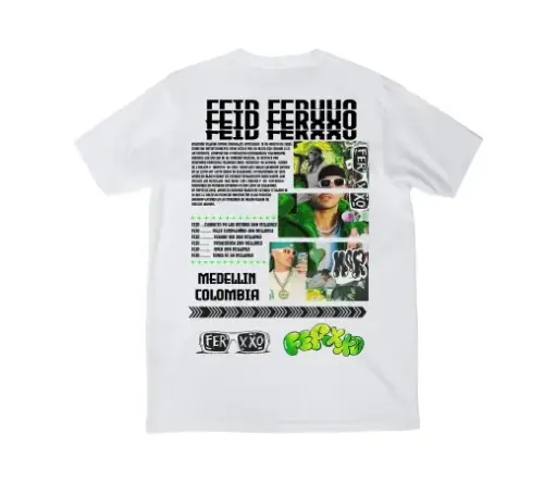 Camiseta Urban Style. FEID en blanco