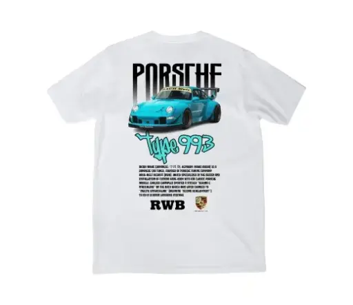 Camiseta Urban Style. TYPE 993 en blanco 