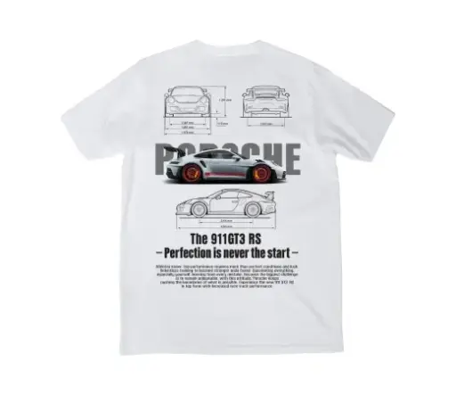 Camiseta Urban Style. 911 en blanco y negro