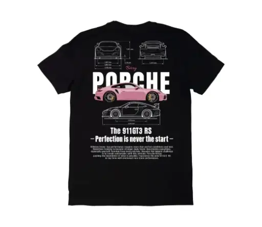 Camiseta Urban Style. 911 BERRY en blanco y negro